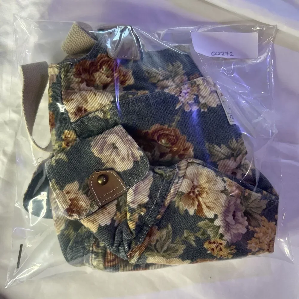 Vintage 90s Y2k Floral Purse Cottage Core Grunge Rose Pattern Soft Squishy Purse